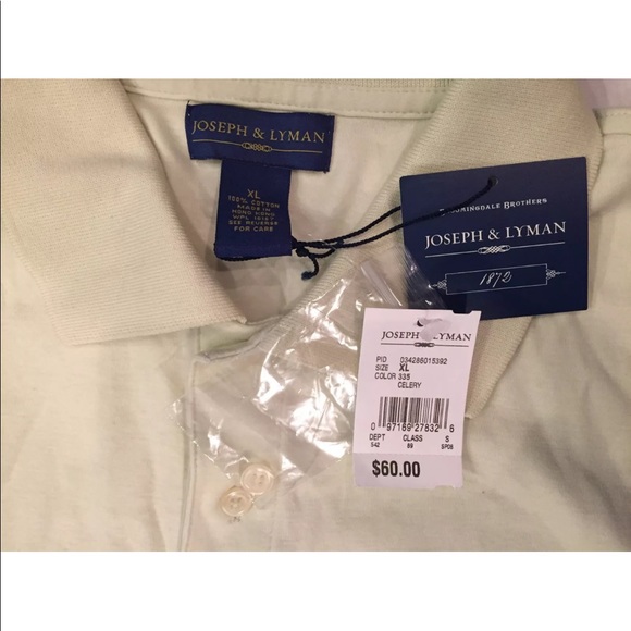 BLOOMINGDALES JOSEPH & LYMAN COTTON POLO SHIRT XL - Picture 2 of 5